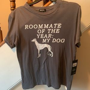 Wildfox Roommate Dog Graphic T-Shirt NEW